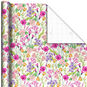 Spring Flowers on White Wrapping Paper Roll, 20 sq. ft., , large image number 1