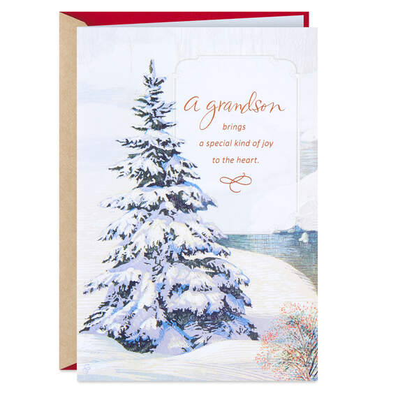 Love and Joy Christmas Card for Grandson, , large image number 1
