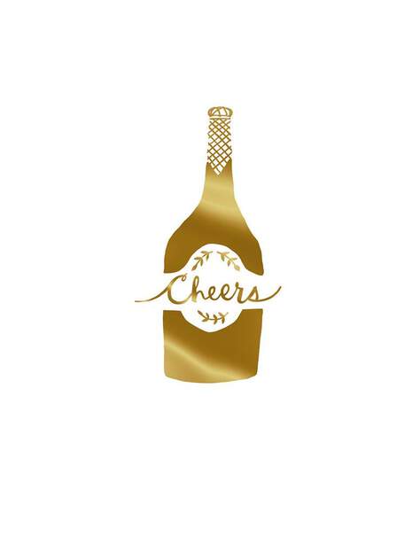 Champagne Bottle Congratulations Card, , large