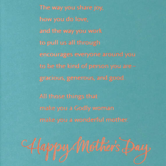 A Gracious, Generous and Godly Woman Mother's Day Card For Mama, , large image number 2
