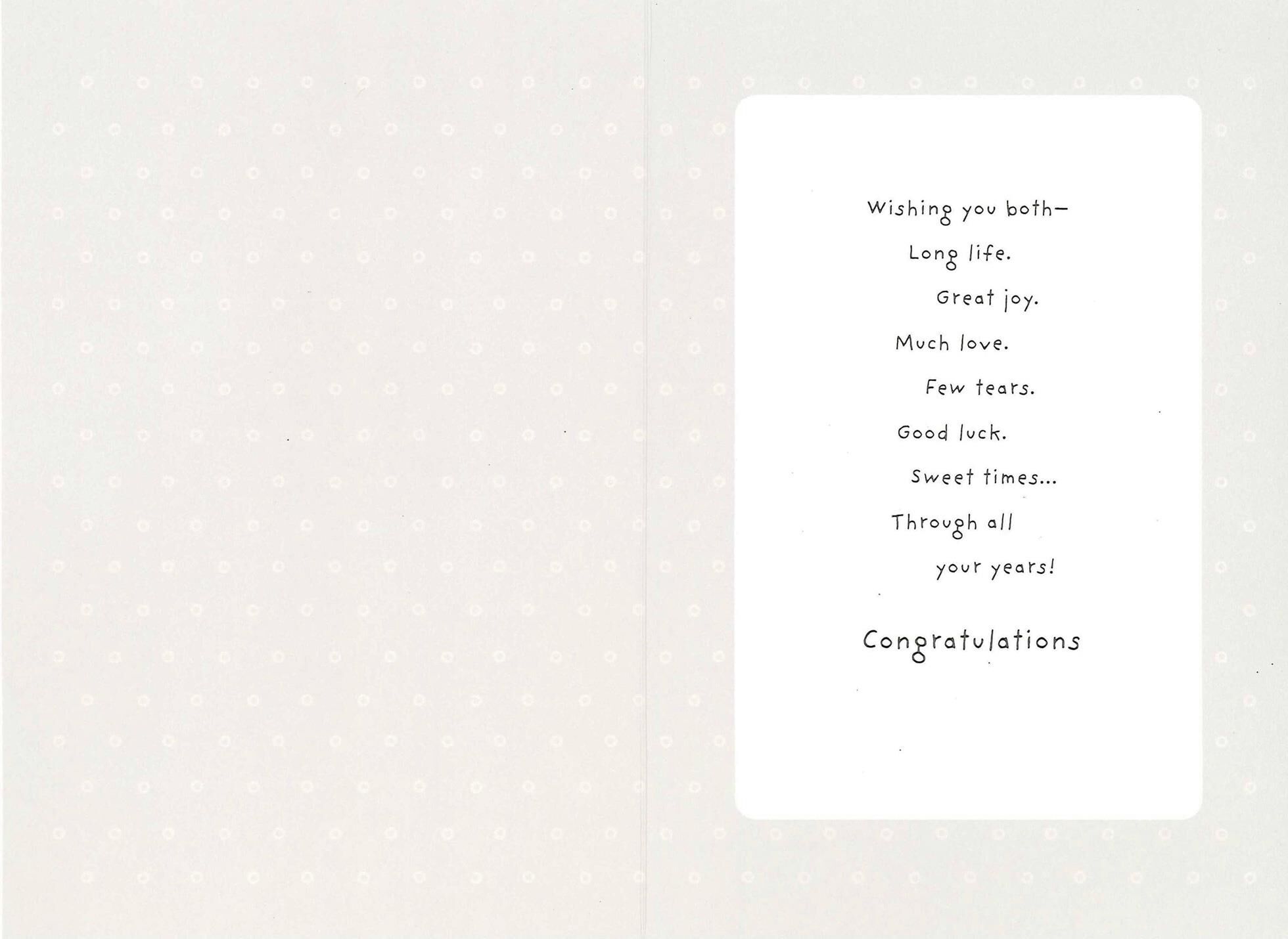 On the Threshold Wedding Card