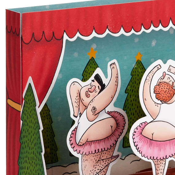 Butt-Cracker Ballet Funny 3D Pop-Up Christmas Card, , large image number 4