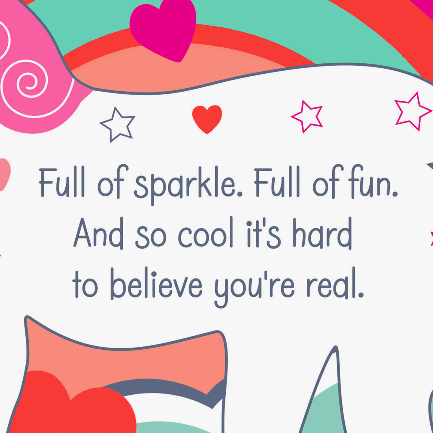 You're a Real-Life Unicorn Valentine's Day Card for Kids, , large image number 2