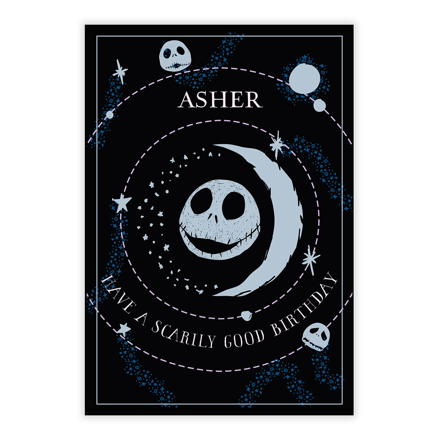 Jack Skellington Faces Personalized Birthday Card front image number 8