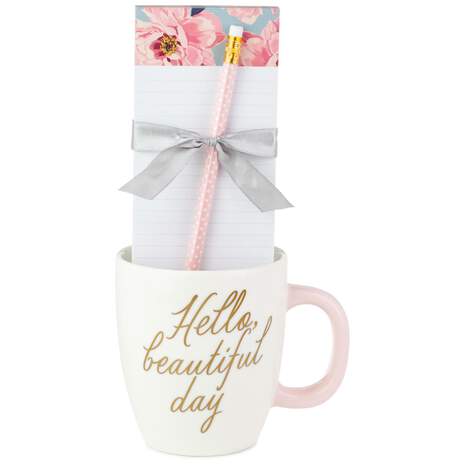 Hello Beautiful Day Mug and Stationery Gift Set, , large