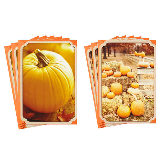 Pumpkin Fall Scenes Assorted Halloween Cards, Pack of 6, , large image number 1