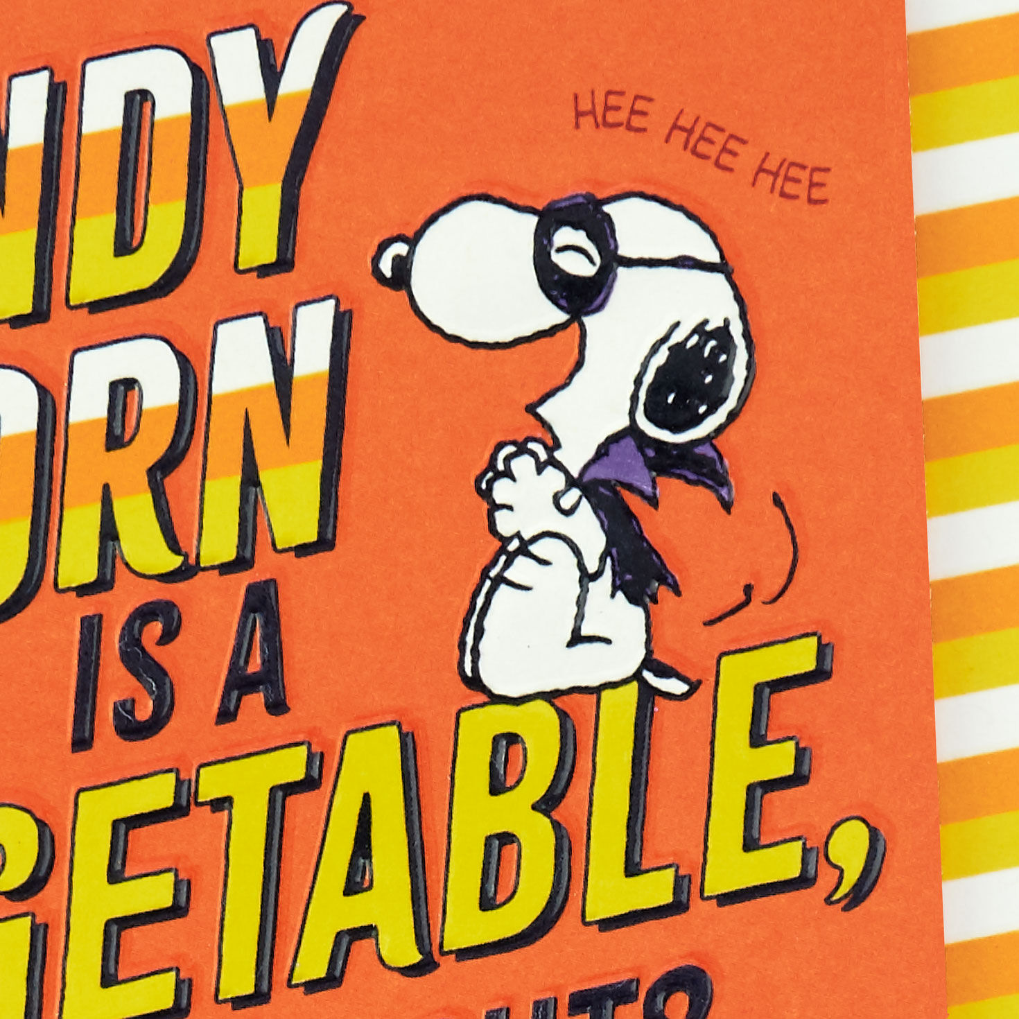 Peanuts® Snoopy and Woodstock Candy Corn Funny Halloween Card for only USD 3.29 | Hallmark