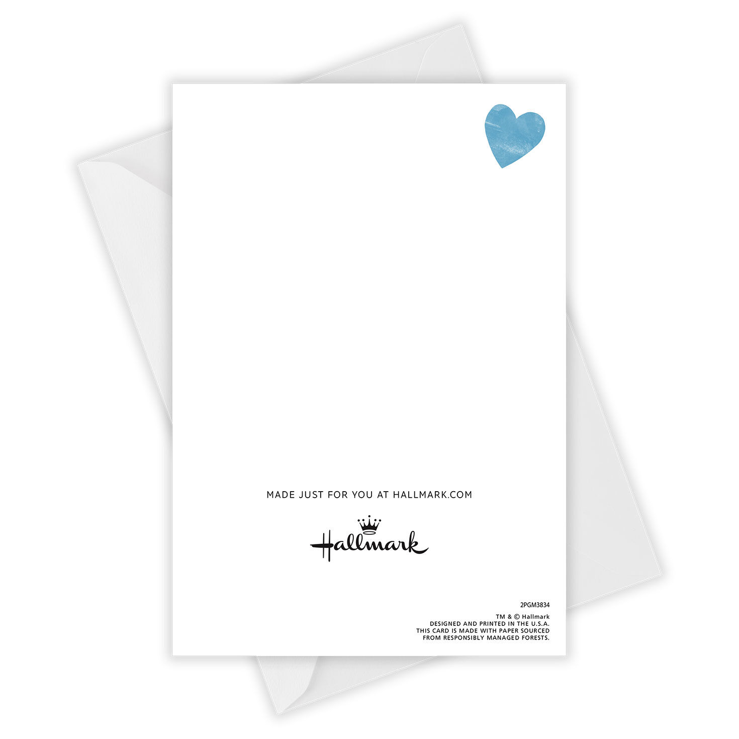 Abstract Blues Personalized Mother's Day Card Card Back with Envelope image number 5