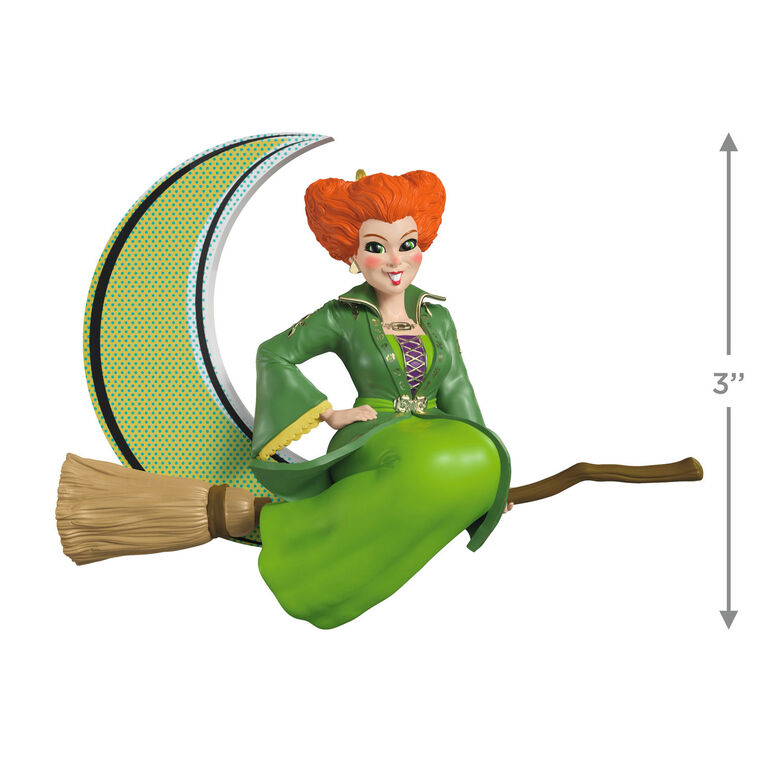 Hocus Pocus Winifred on Broom Keepsake Ornament measurement image number 2