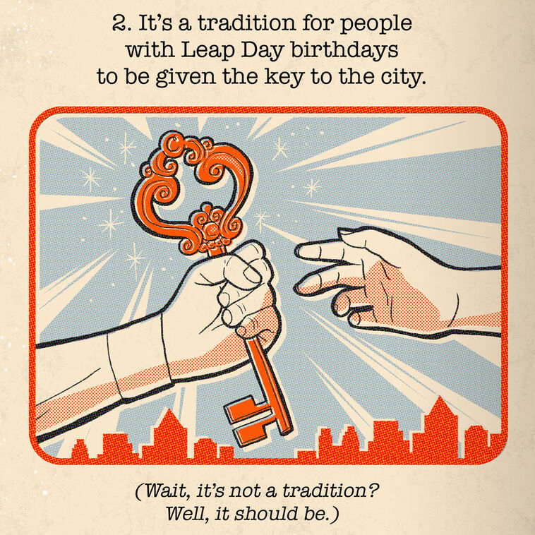 Fun Facts Funny Leap Day Birthday Card, , large image number 2