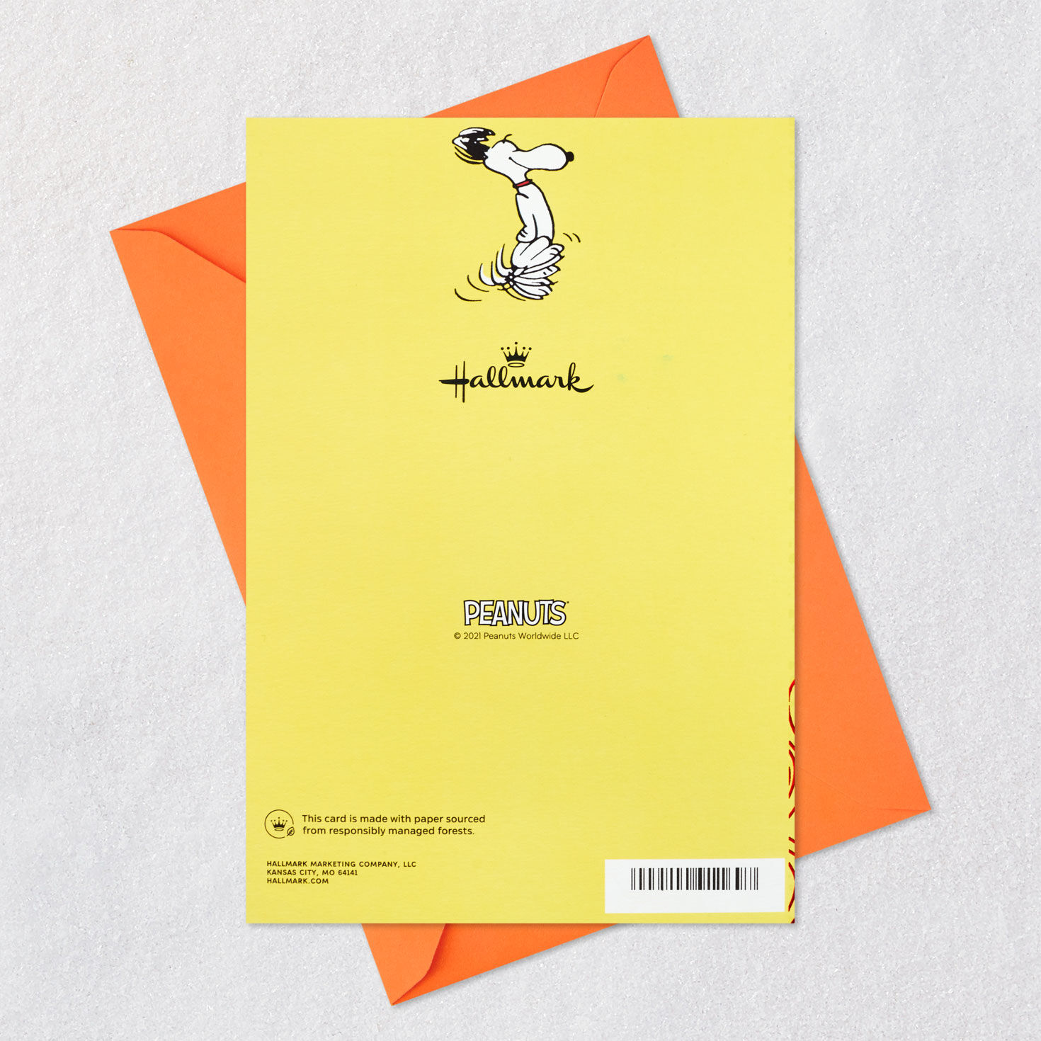Peanuts Snoopy Happy Dance Pop-Up Birthday Card Card Back with Envelope image number 7