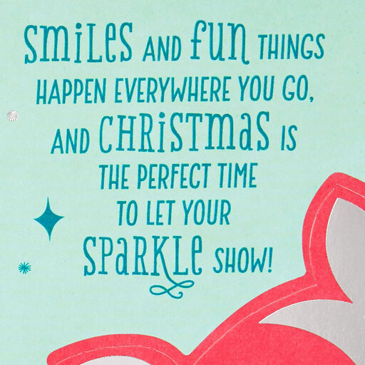 Disney Princess Christmas Card for Granddaughter With Crown and Stickers, 