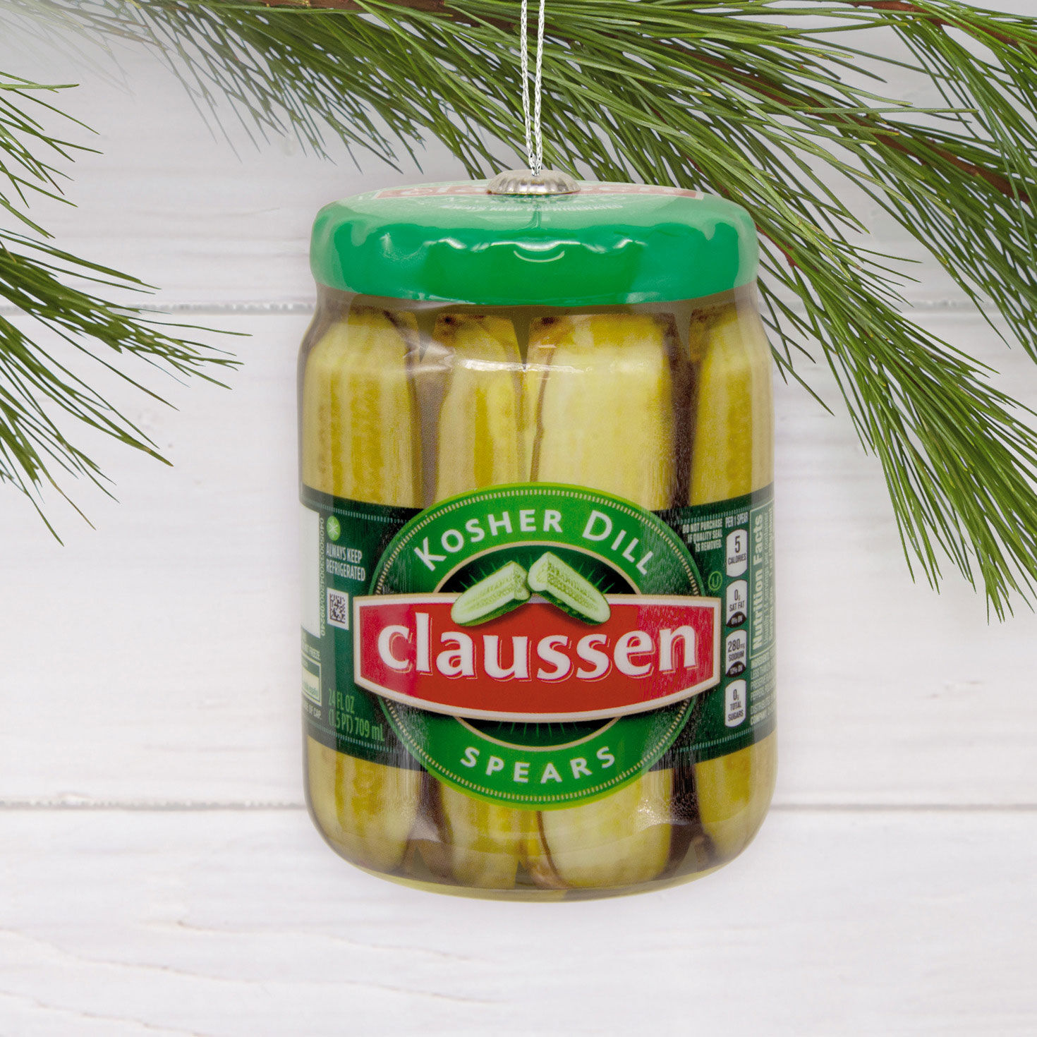 Kraft Claussen Pickles Jar Shatterproof Hallmark Ornament for only USD 9.49 | Hallmark