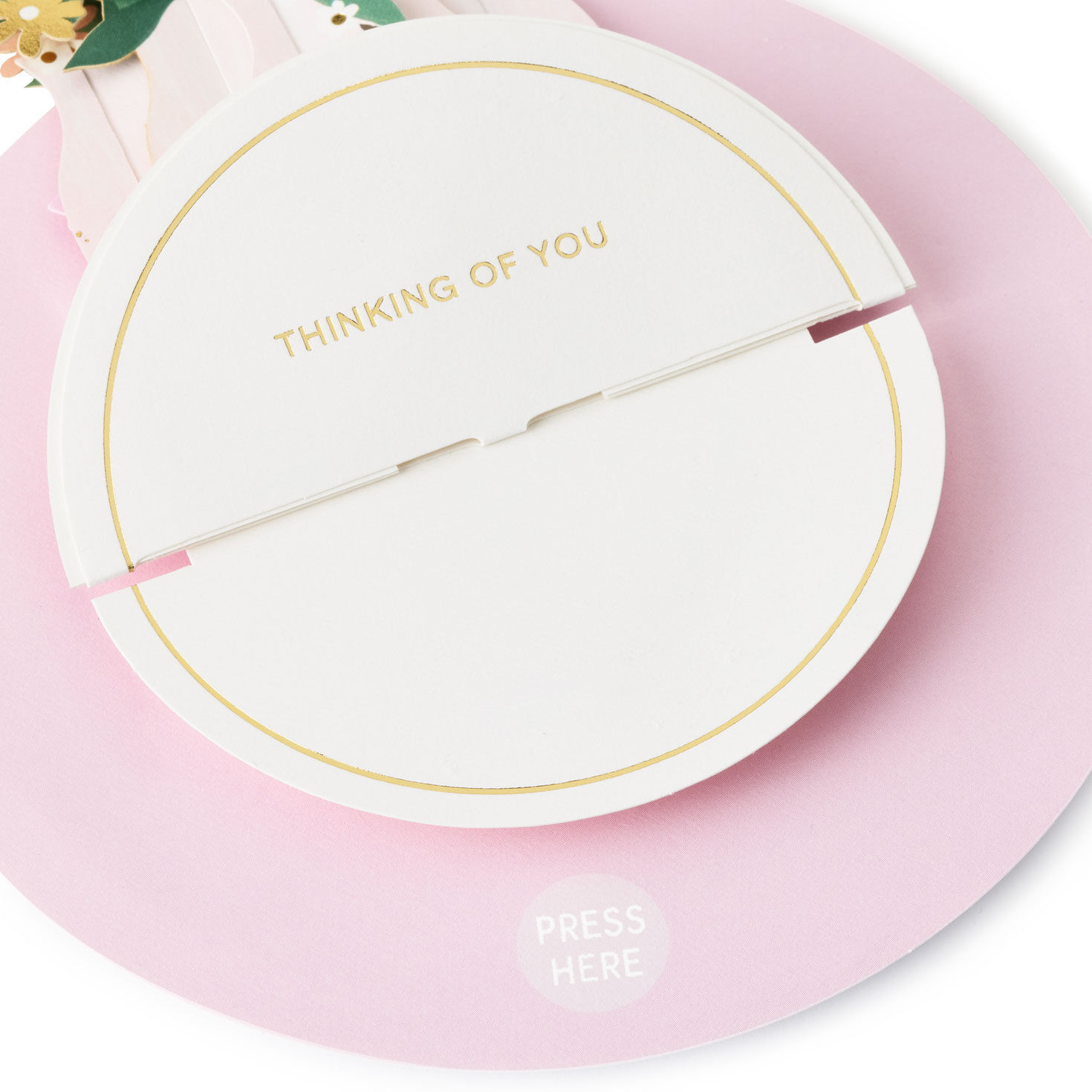 Spinning Pink and Gold Floral Bouquet Pop Up Card sentiment image number 4