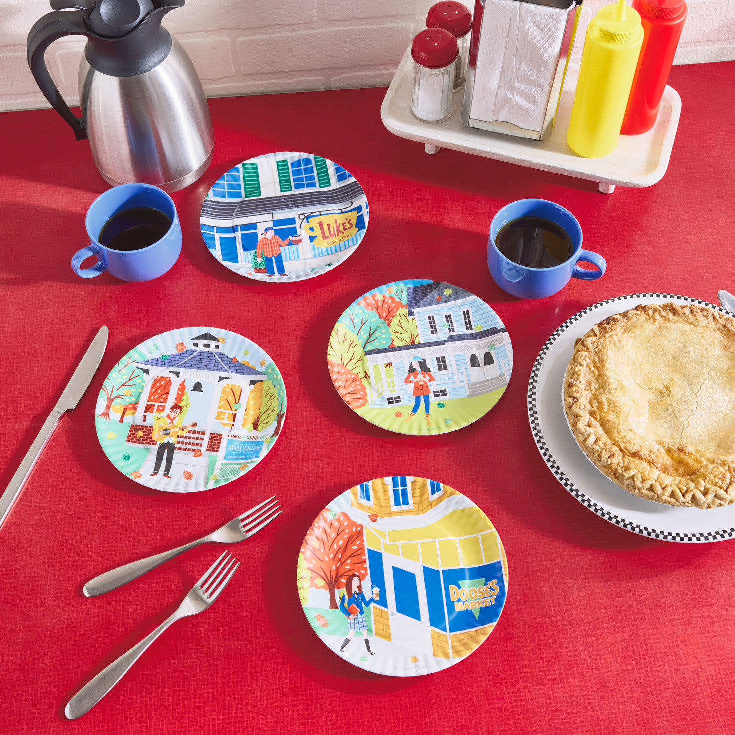 Gilmore Girls Stars Hollow Appetizer Plates, Set of 4 for only USD 24.99 | Hallmark