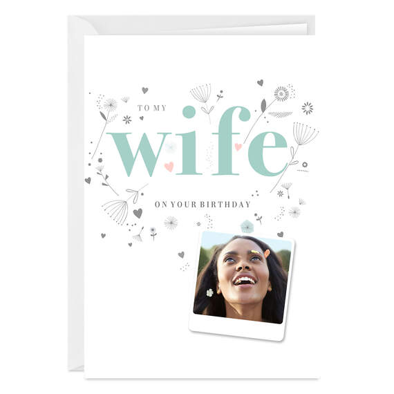 One-of-a-Kind Wife Folded Birthday Photo Card