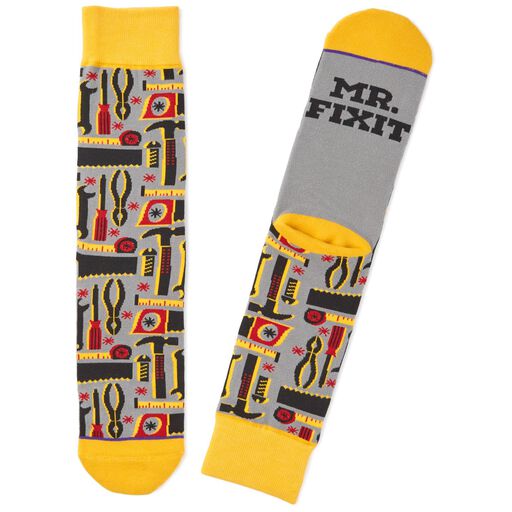 Mr. Fixit Toe of a Kind Novelty Socks, 