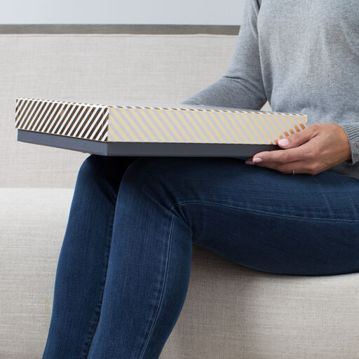 Elegant Gold Striped 9x13 Shirt Box, 
