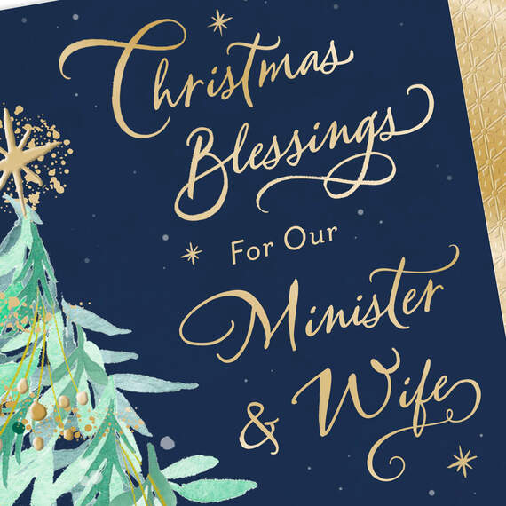 God Bless Religious Christmas Card for Minister and His Wife, , large image number 6