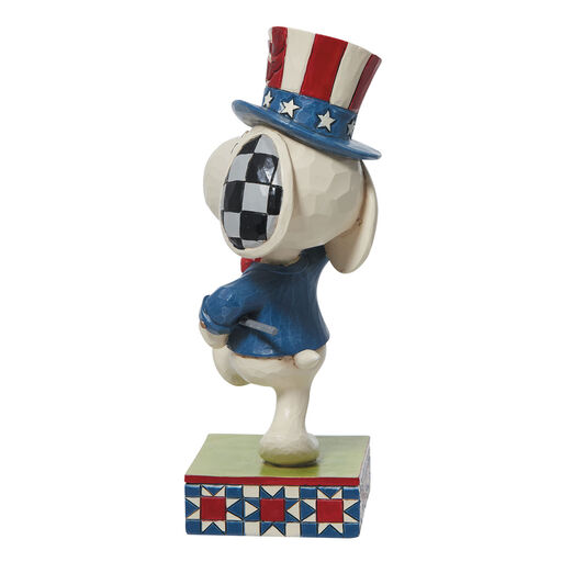 Jim Shore Peanuts Patriotic Snoopy Marching Figurine, 5.25", 