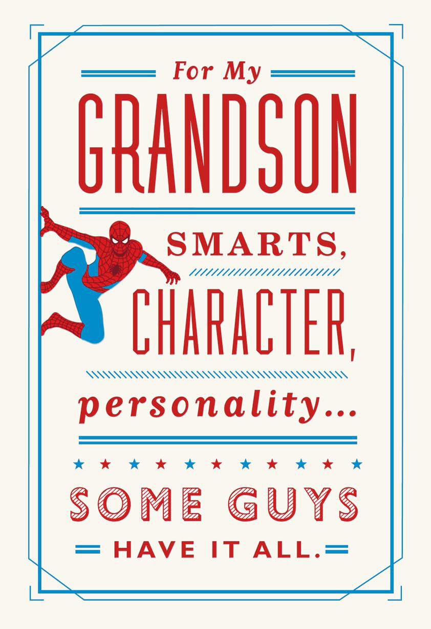 Marvel Spider-Man You Have It All Birthday Card for Grandson