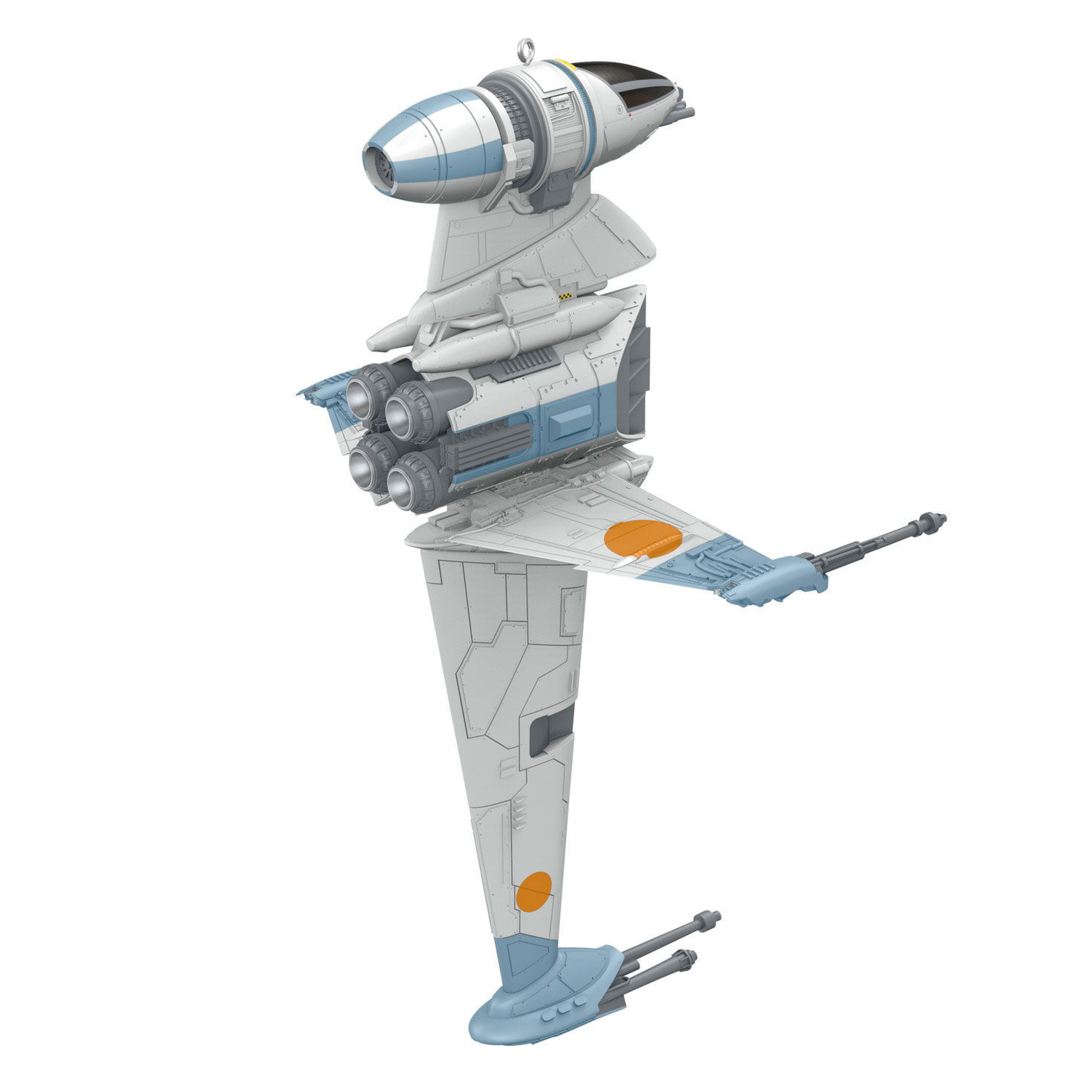 Star Wars Gray Spaceship Keepsake Ornament Back image number 6