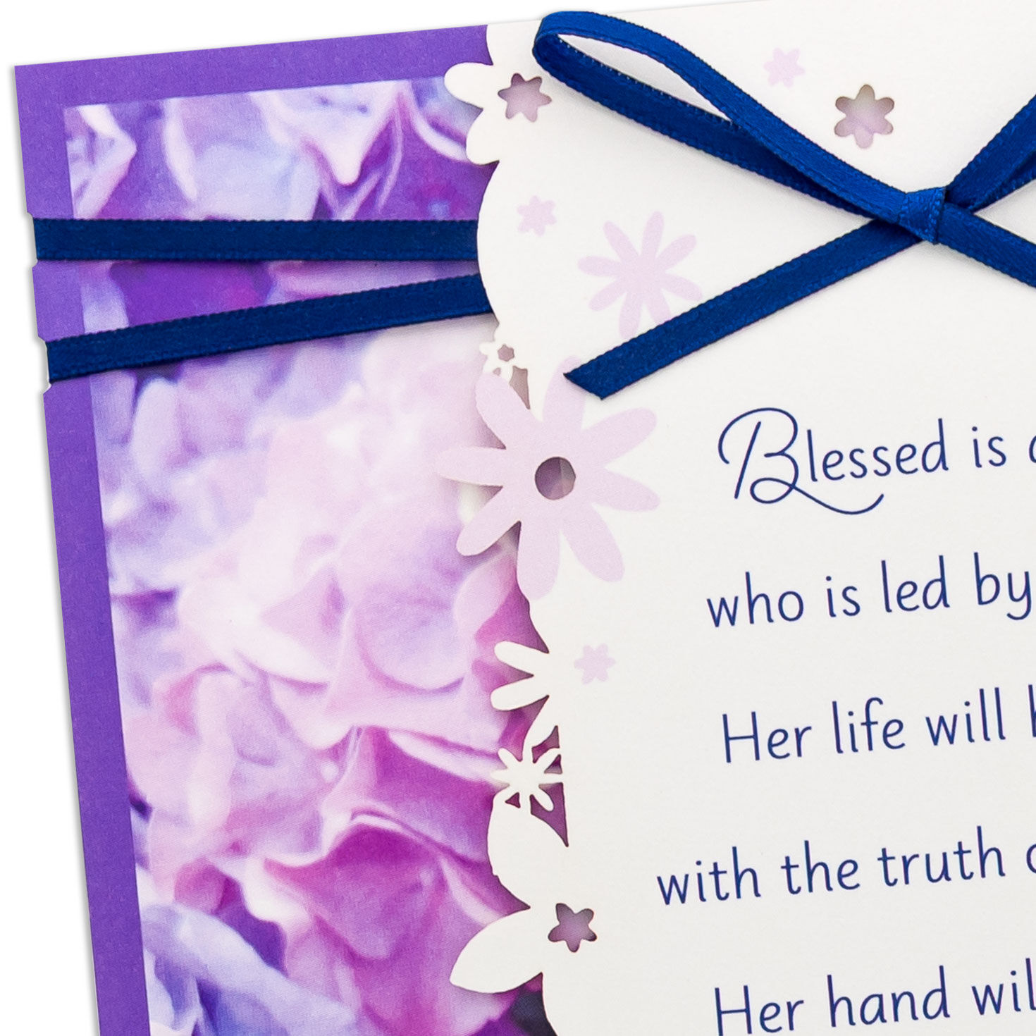 Purple Hydrangea Flowers Mom Mother's Day Card Card Front Detail image number 5