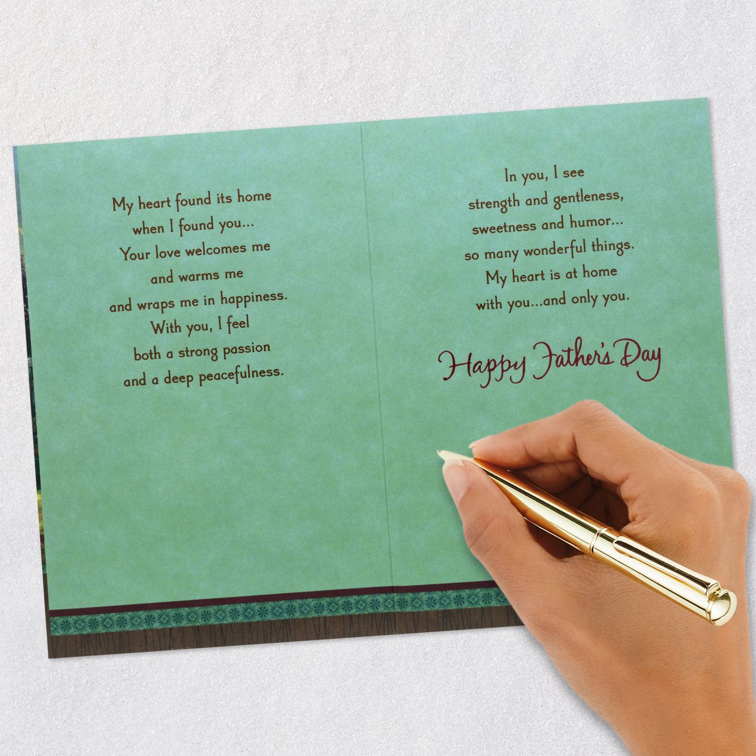 Seaside Cottage Painting Father's Day Card signing card image number 7