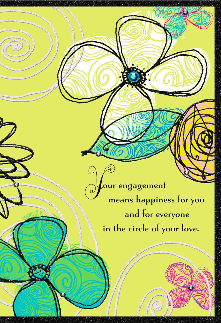 Circle of Love Religious Engagement Wedding Card