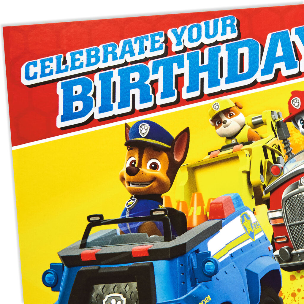Paw Patrol Birthday Pup Tastic Card With Removable Characters