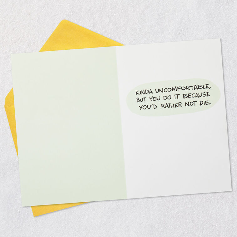 Kinda Uncomfortable Funny Birthday Card, , large image number 3