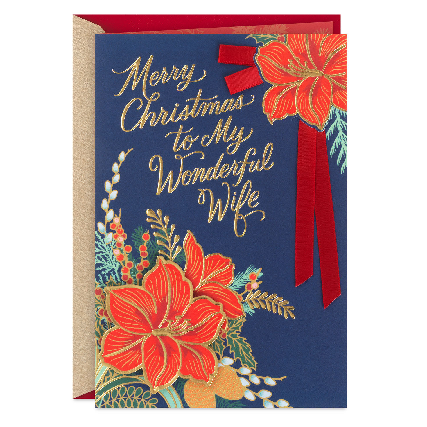 I'm a Happy, Lucky Man Christmas Card for Wife