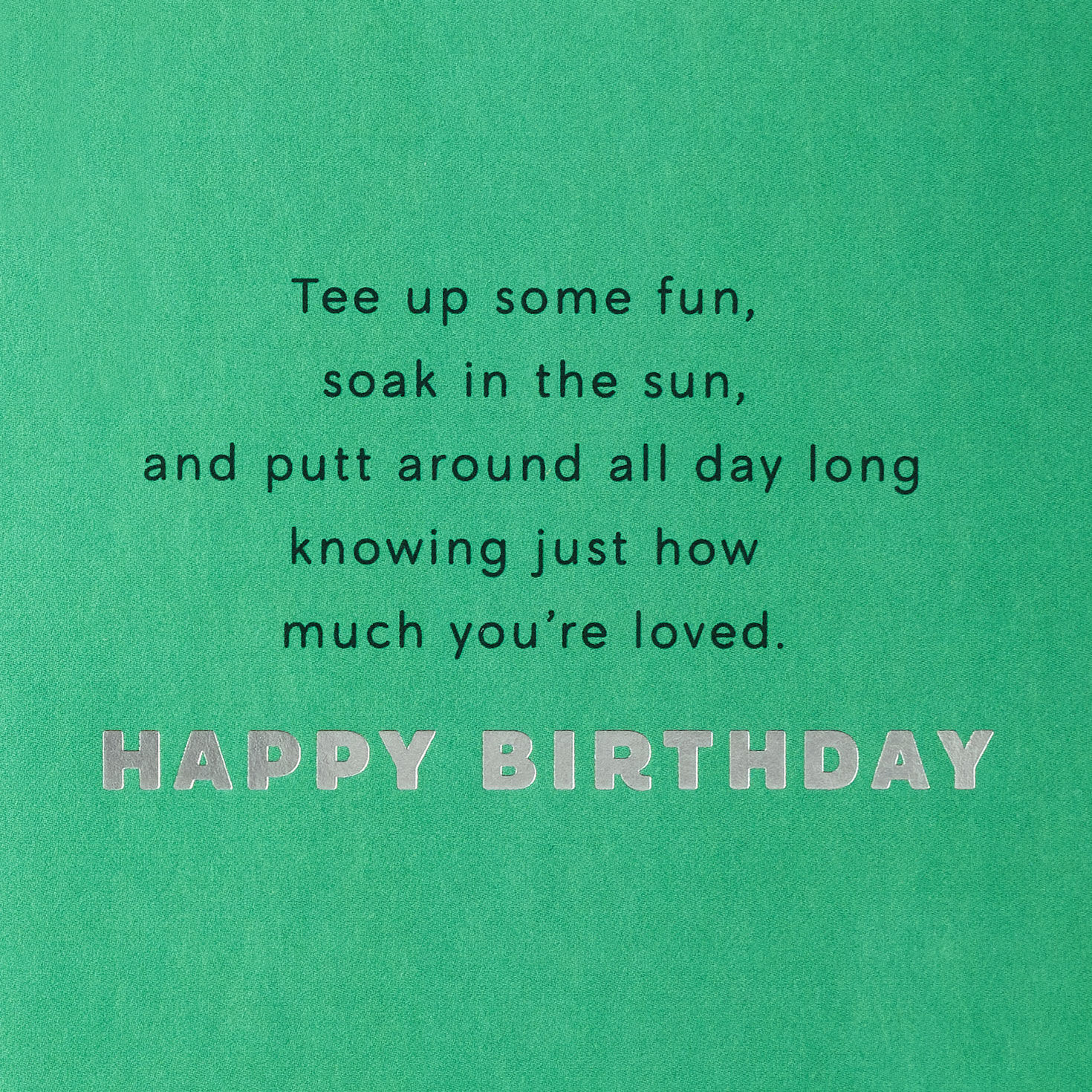 Golf Green Birthday Card for Dad Sentiment image number 2