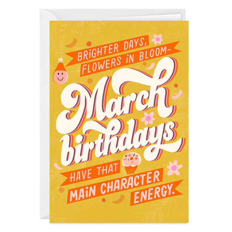 Brighter Days in March Custom Birthday Card