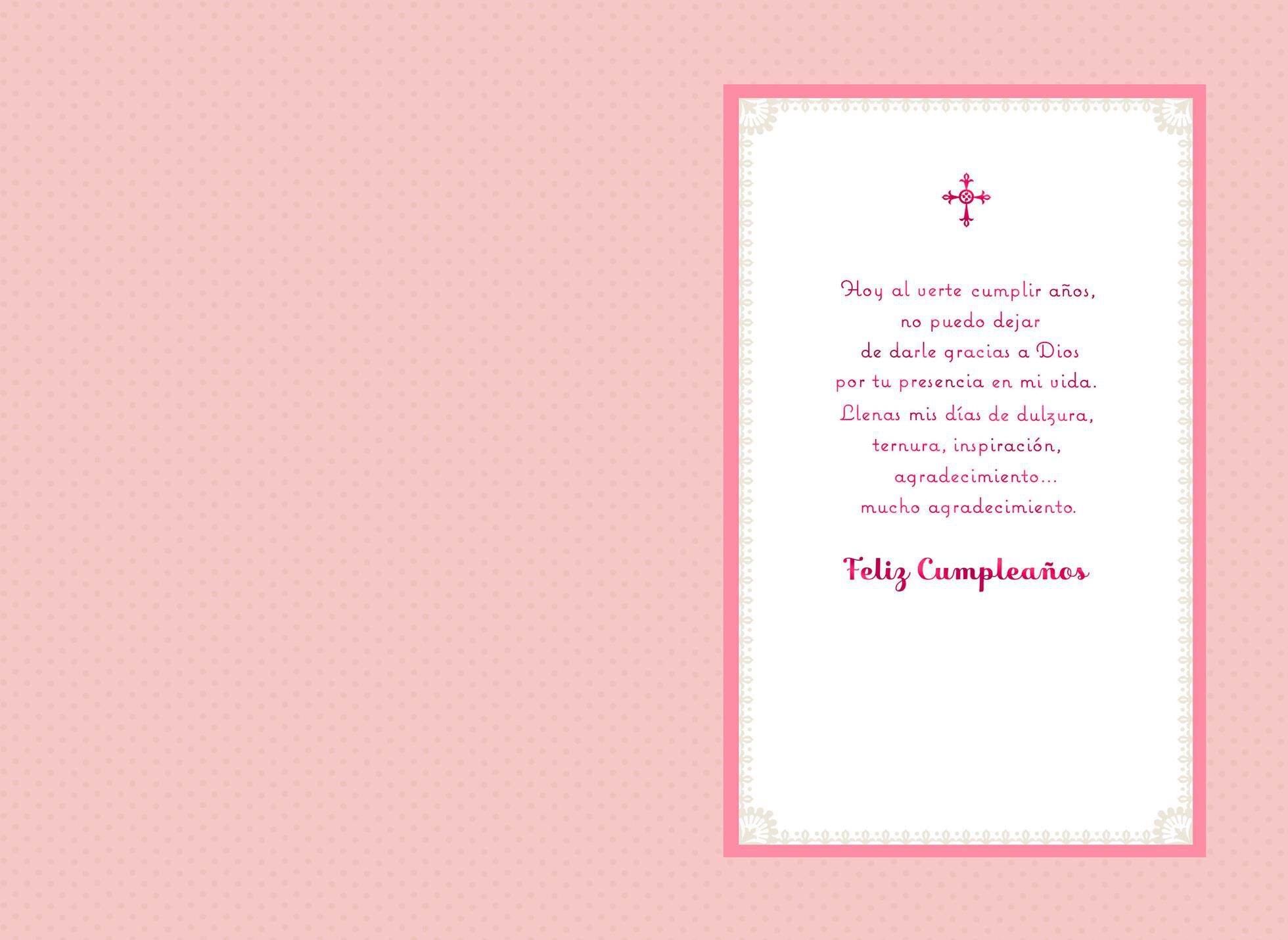 Sweet Blessing Spanish-Language Religious Birthday Card for Daughter