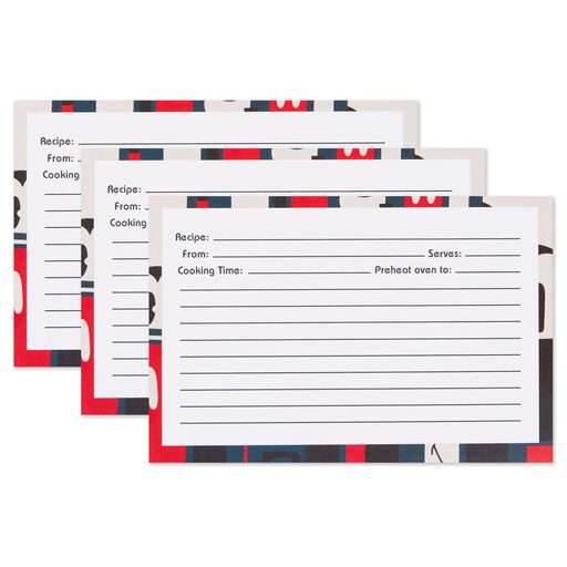 Disney Mickey Mouse Retro Pattern Recipe Cards, 