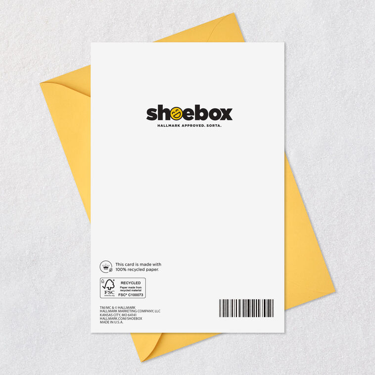 Green and Yellow Funny Birthday Card Card Back with Envelope image number 7