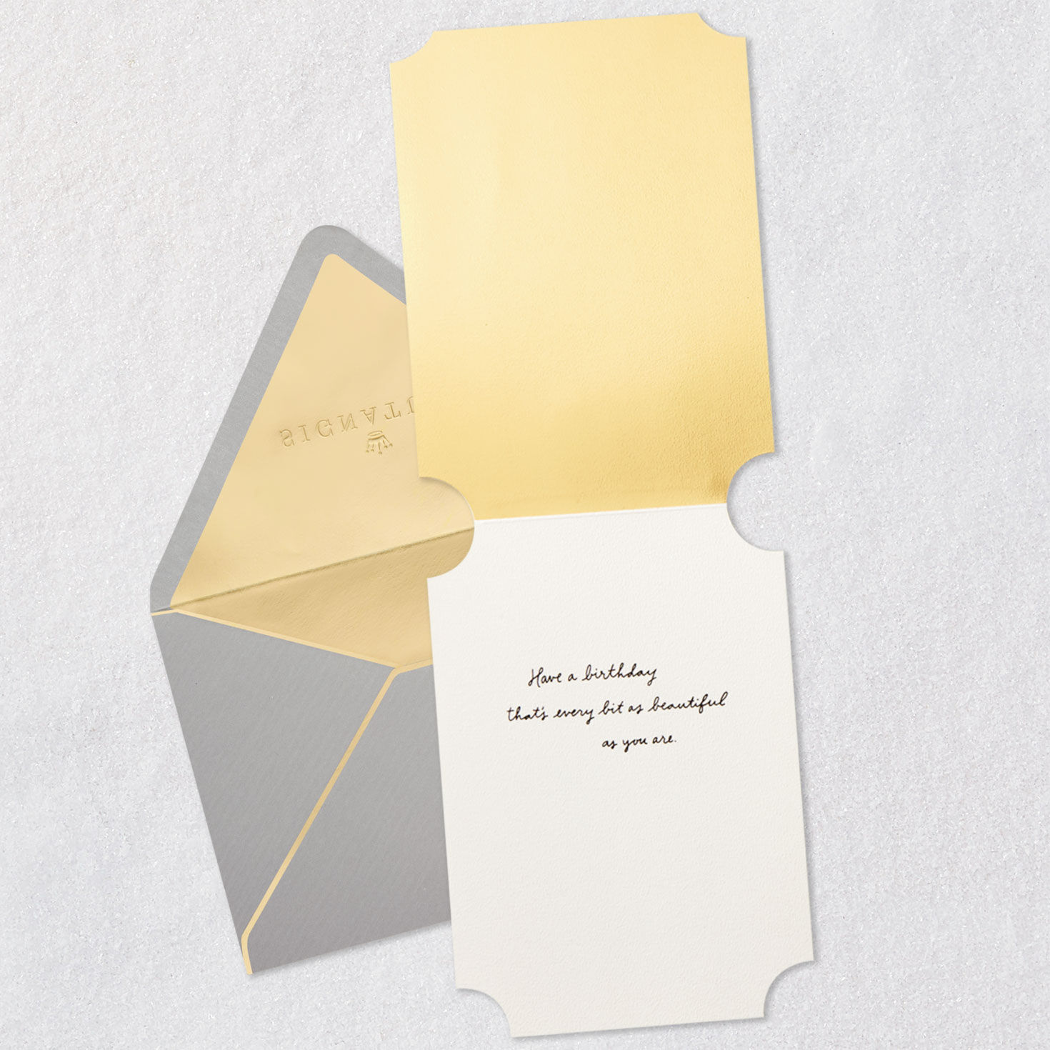 Woman's Fancy Outfit Birthday Card for Her Open card with envelope image number 3