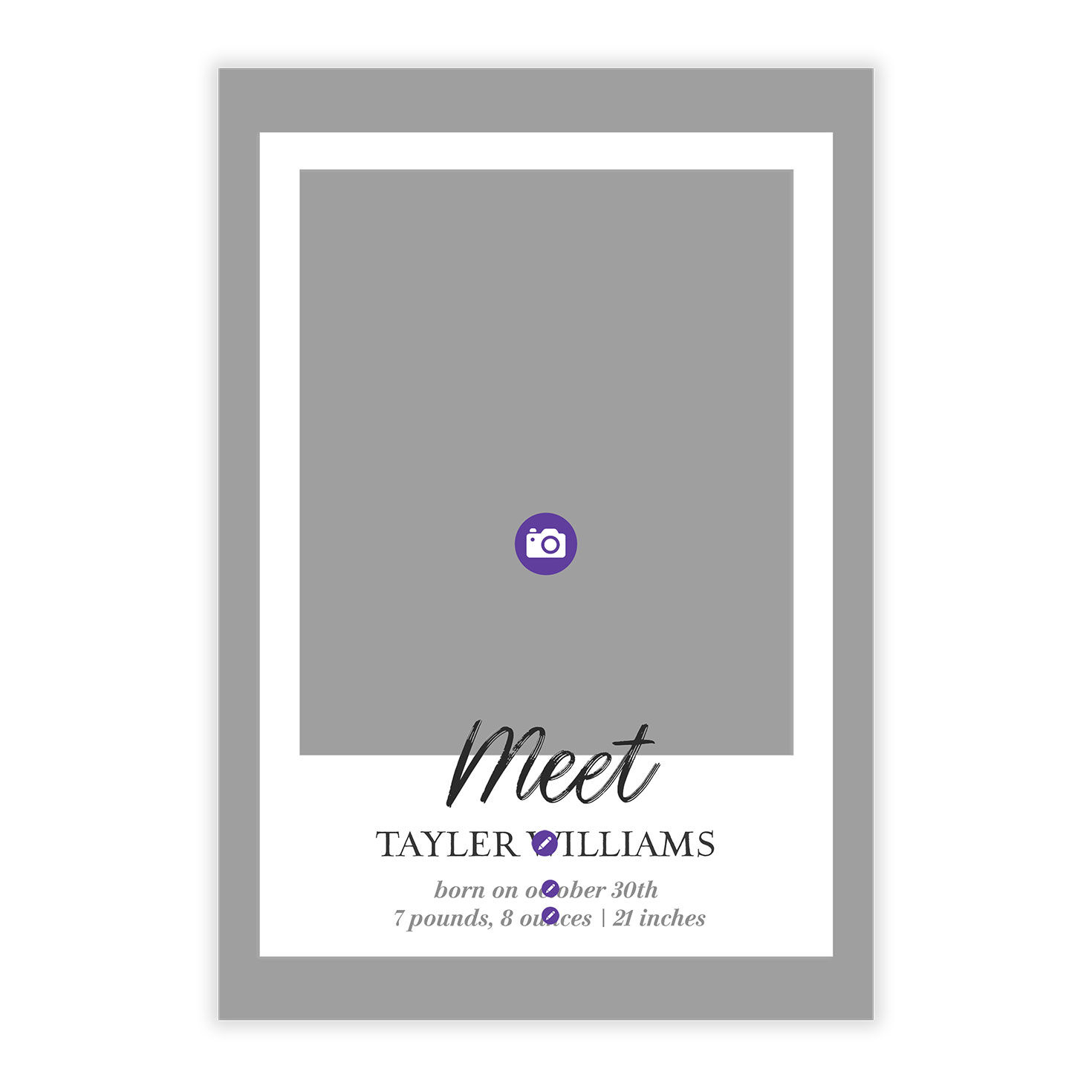 Meet Baby Birth Announcement, , large image number 5