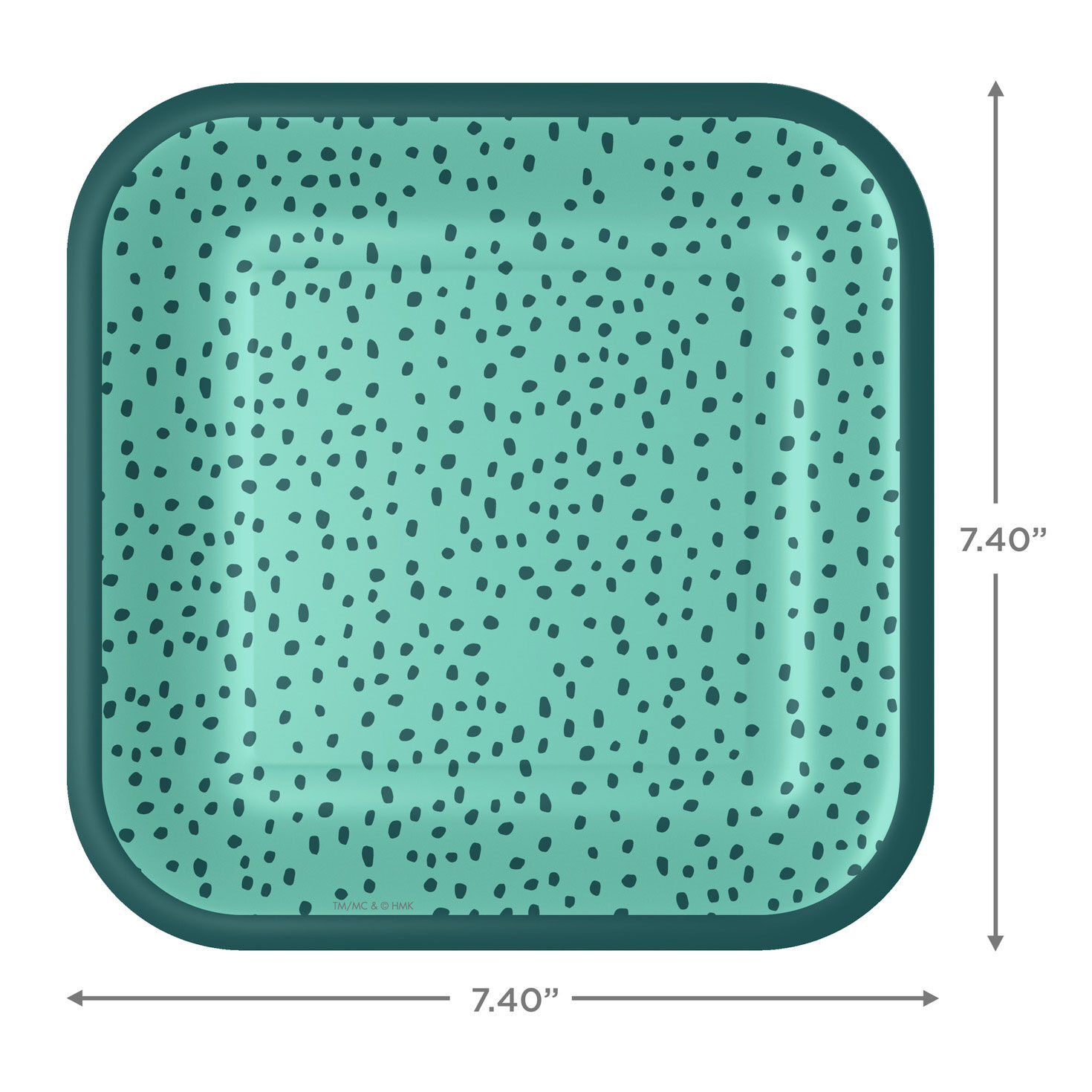 Aqua With Green Dots Square Dessert Plates, Set of 8 for only USD 3.99 | Hallmark