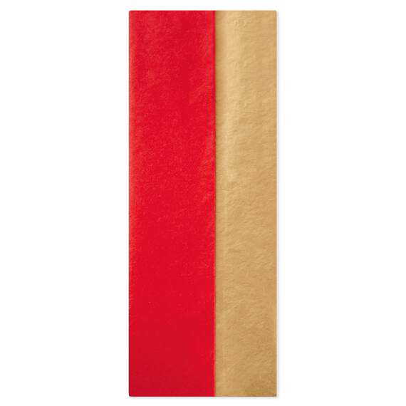 Cherry Red and Gold 2-Pack Tissue Paper, 6 Sheets