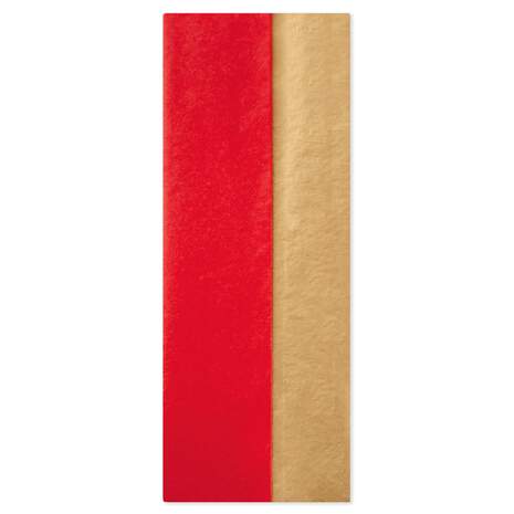 Cherry Red and Gold 2-Pack Tissue Paper, 6 Sheets, , large