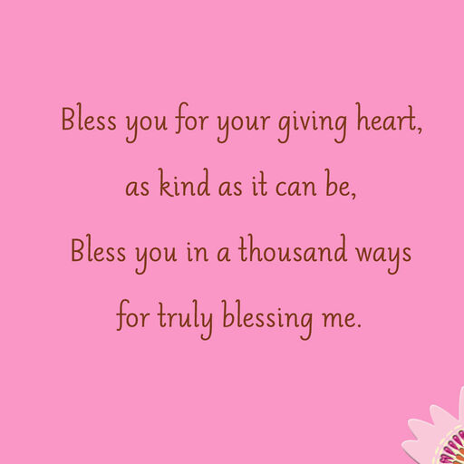 Bright Flowers Bless You Religious Thank-You Card, 