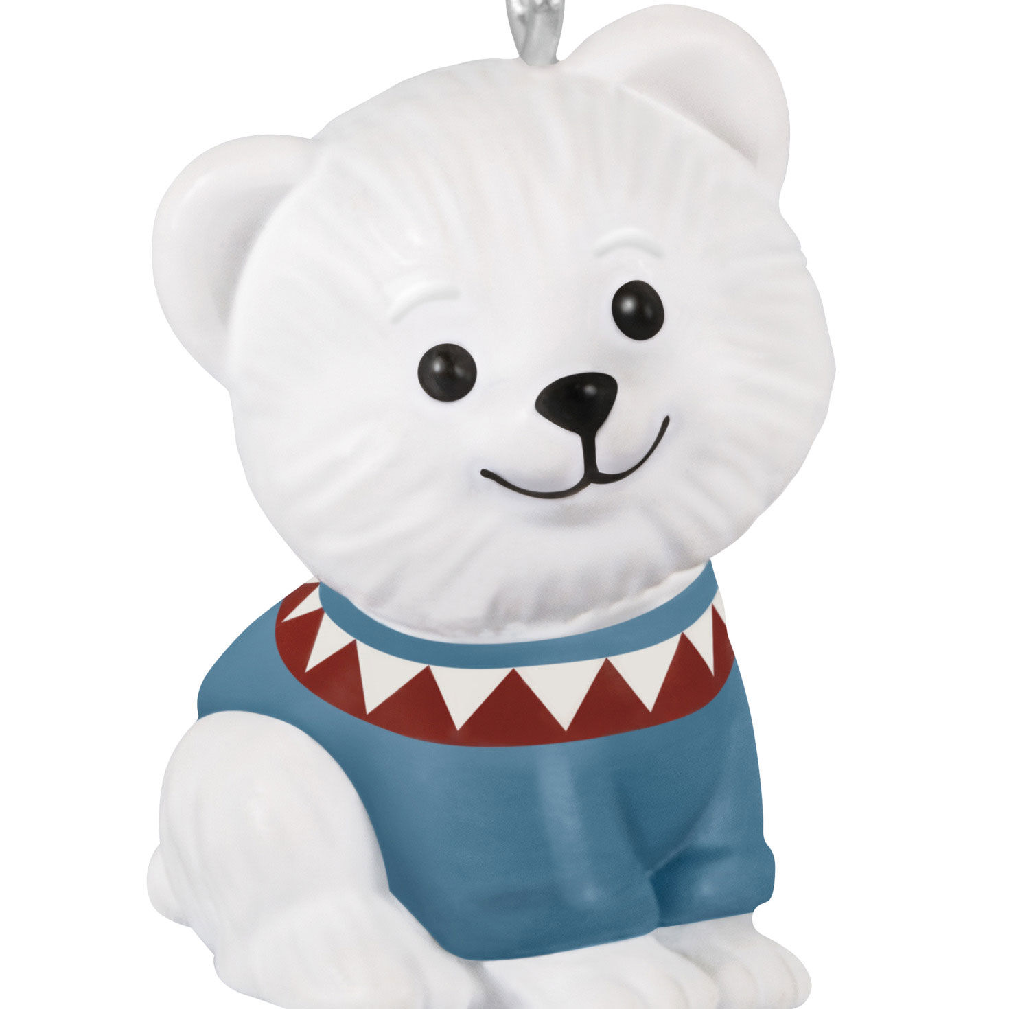 White Bear in Sweater Keepsake Ornament  image number 5