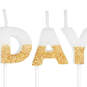 Gold Glitter Dipped "Happy Birthday" Candles, , large image number 3