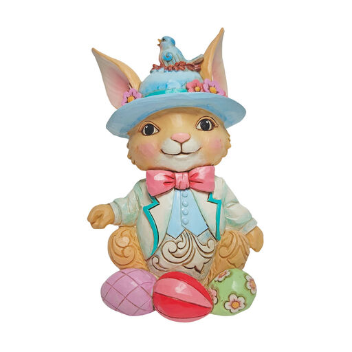 Jim Shore Pint-Sized Bunny With Eggs Figurine, 5.2", 