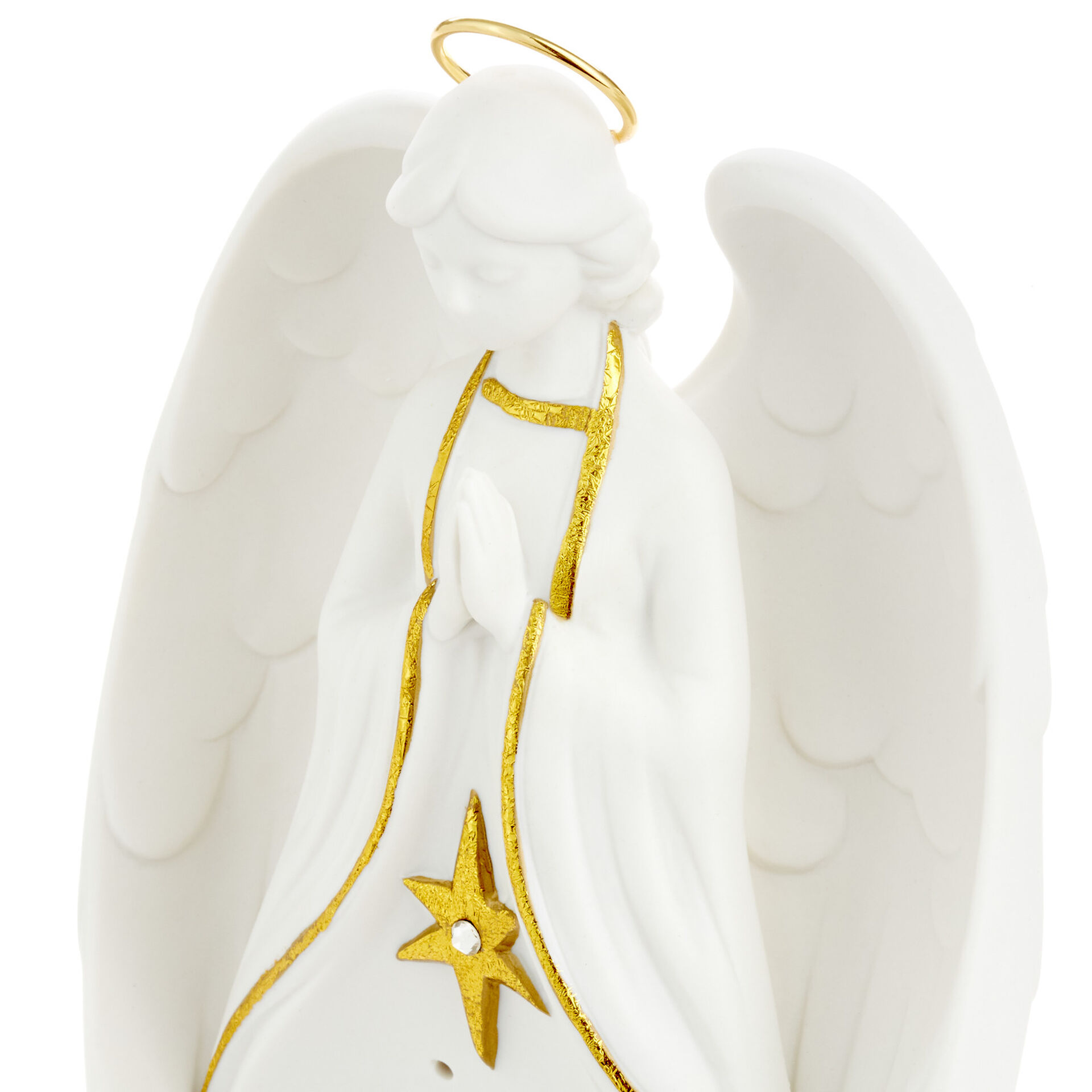 Nativity Angel Figurine Tea Light Candle Holder 12 Candles Hallmark