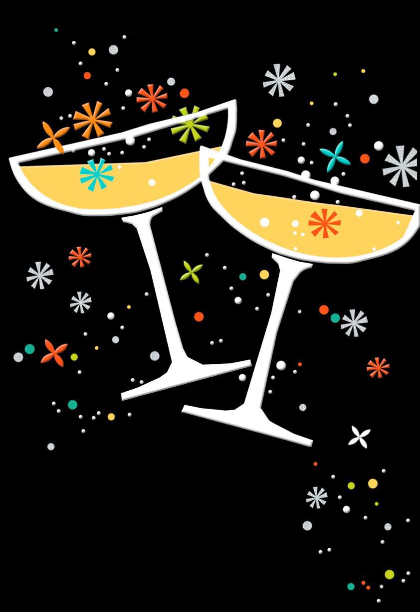 Champagne Toast Blank Card