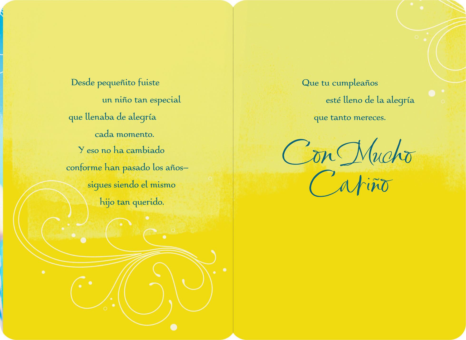 Every Moment With Joy Spanish-Language Son Birthday Card
