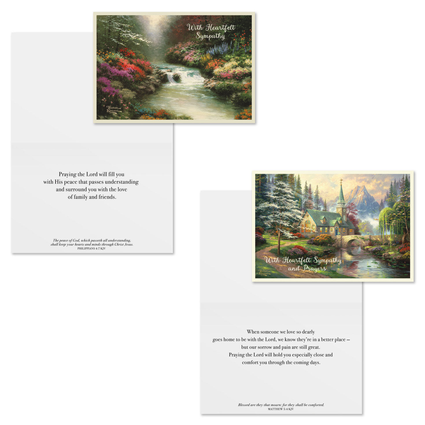 Thomas Kinkade DaySpring Sympathy Cards Assortment Card Front with Sentiment image number 3